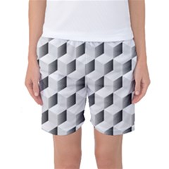 Cube Isometric Women s Basketball Shorts by Mariart