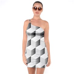 Cube Isometric One Soulder Bodycon Dress by Mariart