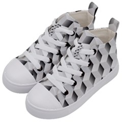 Cube Isometric Kids  Mid-top Canvas Sneakers by Mariart