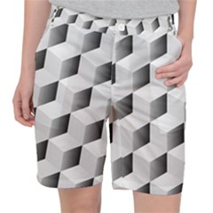 Cube Isometric Pocket Shorts by Mariart