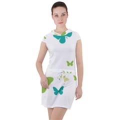 Butterfly Drawstring Hooded Dress