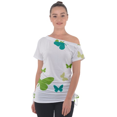 Butterfly Tie-up Tee by Mariart