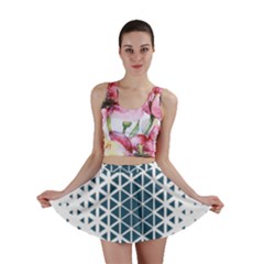 Business Blue Triangular Pattern Mini Skirt by Mariart