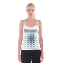 Business Blue Triangular Pattern Spaghetti Strap Top by Mariart