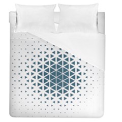 Business Blue Triangular Pattern Duvet Cover (queen Size) by Mariart