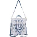 Business Blue Triangular Pattern Crossbody Backpack View3