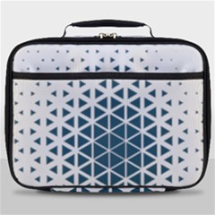 Business Blue Triangular Pattern Full Print Lunch Bag