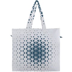 Business Blue Triangular Pattern Canvas Travel Bag