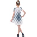 Business Blue Triangular Pattern Kids  Tie Up Tunic Dress View2