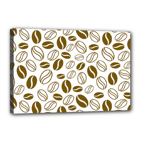 Coffee Beans Vector Canvas 18  X 12  (stretched) by Mariart