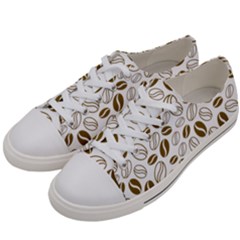 Coffee Beans Vector Women s Low Top Canvas Sneakers by Mariart