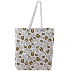 Coffee Beans Vector Full Print Rope Handle Tote (large) by Mariart