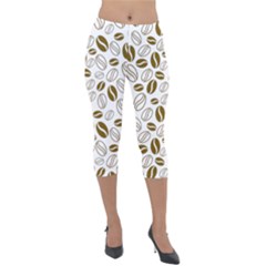 Coffee Beans Vector Lightweight Velour Capri Leggings  by Mariart