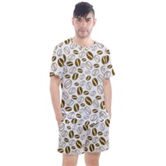 Coffee Beans Vector Men s Mesh Tee And Shorts Set