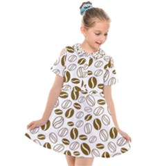 Coffee Beans Vector Kids  Short Sleeve Shirt Dress by Mariart