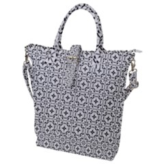 Decorative Ornamental Buckle Top Tote Bag