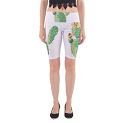 Cactaceae Thorns Spines Prickles Yoga Cropped Leggings by Mariart