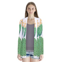 Cactaceae Thorns Spines Prickles Drape Collar Cardigan by Mariart