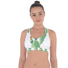 Cactaceae Thorns Spines Prickles Cross String Back Sports Bra by Mariart