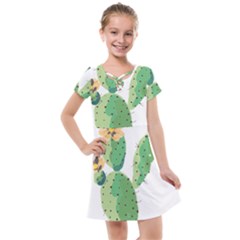 Cactaceae Thorns Spines Prickles Kids  Cross Web Dress by Mariart