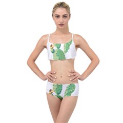 Cactaceae Thorns Spines Prickles Layered Top Bikini Set by Mariart