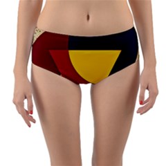 Circle Half Circle Colorful Reversible Mid-waist Bikini Bottoms by Mariart