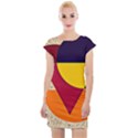 Circle Half Circle Colorful Cap Sleeve Bodycon Dress View1