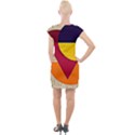 Circle Half Circle Colorful Cap Sleeve Bodycon Dress View2