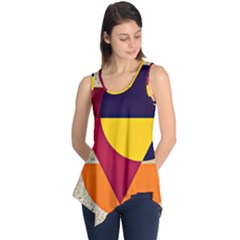 Circle Half Circle Colorful Sleeveless Tunic by Mariart