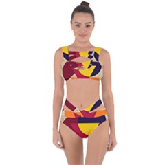 Circle Half Circle Colorful Bandaged Up Bikini Set  by Mariart