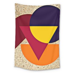 Circle Half Circle Colorful Large Tapestry by Mariart