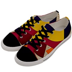 Circle Half Circle Colorful Men s Low Top Canvas Sneakers by Mariart