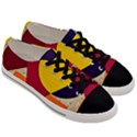 Circle Half Circle Colorful Men s Low Top Canvas Sneakers View3