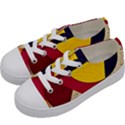 Circle Half Circle Colorful Kids  Low Top Canvas Sneakers View2