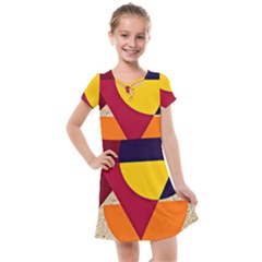 Circle Half Circle Colorful Kids  Cross Web Dress