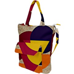 Circle Half Circle Colorful Shoulder Tote Bag