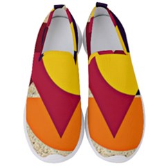 Circle Half Circle Colorful Men s Slip On Sneakers