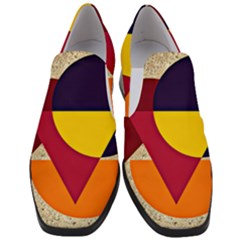 Circle Half Circle Colorful Slip On Heel Loafers by Mariart