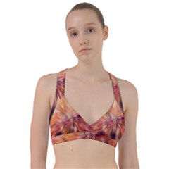 Color Background Structure Lines Sweetheart Sports Bra