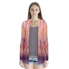 Color Background Structure Lines Drape Collar Cardigan by Mariart