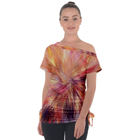 Color Background Structure Lines Tie-up Tee by Mariart