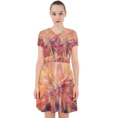 Color Background Structure Lines Adorable In Chiffon Dress