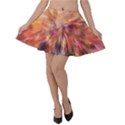 Color Background Structure Lines Velvet Skater Skirt View1