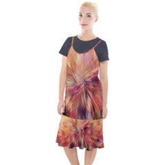 Color Background Structure Lines Camis Fishtail Dress