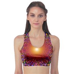 Color Background Structure Lines Polka Dots Sports Bra by Mariart