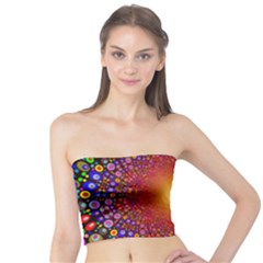 Color Background Structure Lines Polka Dots Tube Top by Mariart