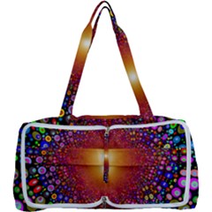 Color Background Structure Lines Polka Dots Multi Function Bag