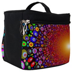 Color Background Structure Lines Polka Dots Make Up Travel Bag (big) by Mariart