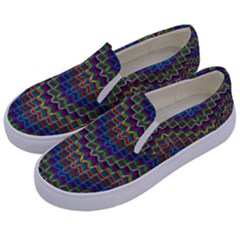 Decorative Ornamental Abstract Wave Kids  Canvas Slip Ons by Mariart