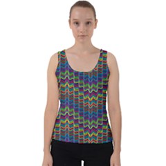 Decorative Ornamental Abstract Wave Velvet Tank Top by Mariart